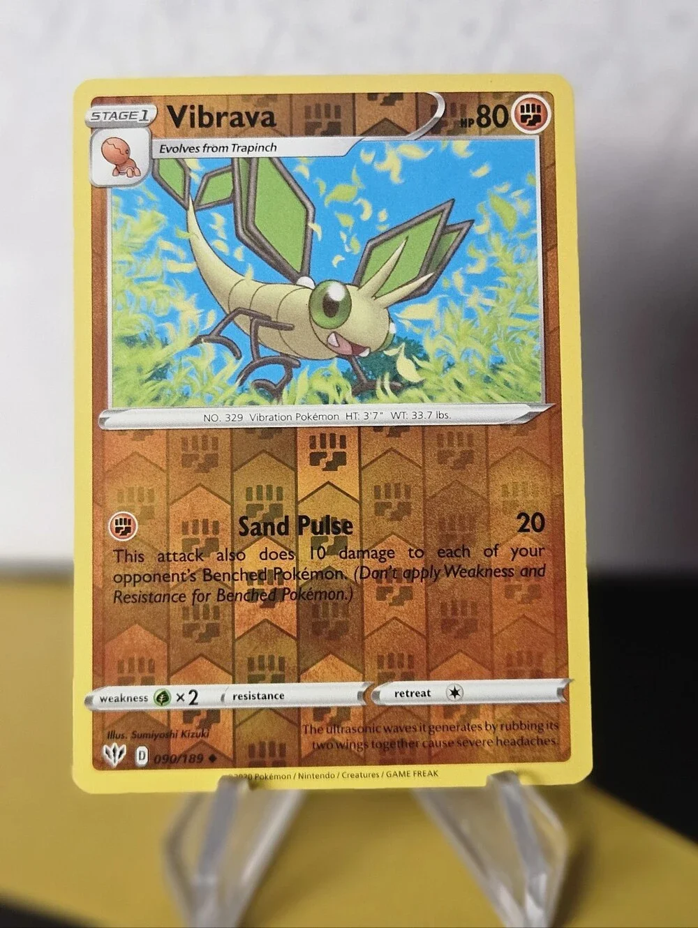 Vibrava 090/189 Pokemon TCG Reverse Holo Rare